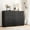 Black, variant on Drawer Dresser for Bedroom，6 Wooden Drawer Dresser,Modern 6 Chest of Drawers with Deep Drawers,Anti-Tipping Device for Home,Office, Living Room White