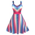 thumbnail image 1 of Vestido Talla Extra Ombro Estampado a Cuadros Rosegal Vestidos casuales de talla grande, 1 of 5