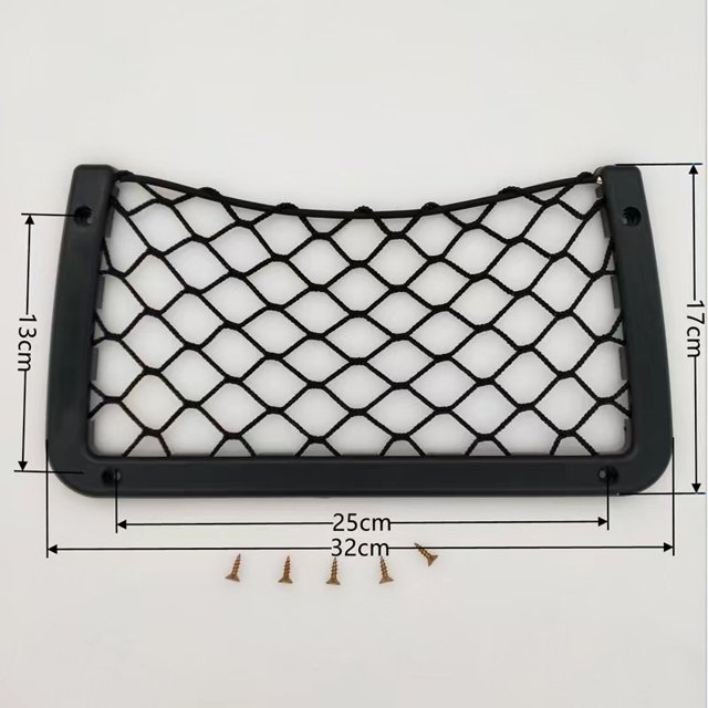 Caja de almacenamiento lateral para maletero de coche, marco de plástico ABS, soporte de bolsa de malla para asiento, SUV, RV, hogar, marino