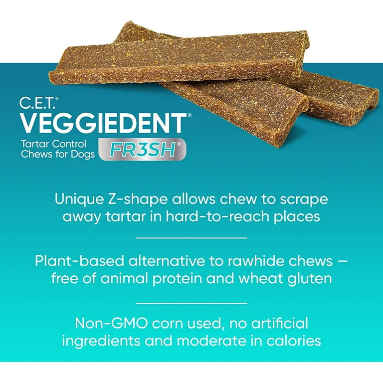 Virbac CET Veggiedent FR3SH Tartar Control Chews for Dogs Oral Breath Teeth Small Walmart