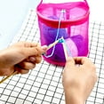 thumbnail image 1 of Lightweight Mesh Tote Organizer for Crochet Yarn Thread Portable Storage and Housekeeping Solutions, 1 of 3