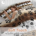 thumbnail image 5 of Brown Paw Print Bedding 3 Piece Duvet Cover Set Full Size, Vintage Farmhouse Country Wooden Grain Soft Microfiber Comforter Cover with Zipper Closure & Pillowcases, FadeResistant Quilt Cover, 5 of 9