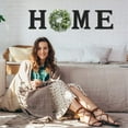 thumbnail image 2 of Wood Home Sign with Artificial Eucalyptus Wreath for O, Hanging Farmhouse Wall House Decor Wood Letters for Wall Art Rustic Home Decor, Wall Decor for Living Room Kitchen Entryway, 2 of 9