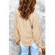 thumbnail image 1 of ABPHQTO Top color albaricoque con escote redondo y manga farol para mujer, 1 of 5