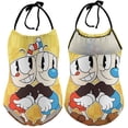 thumbnail image 6 of Adventure Cuphead Mugman Children's One-piece Swimwear Halterneck Swimsuit Summer Beach Girl's Bathing Suits Breathable Beachwear, 6 of 7