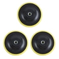 thumbnail image 1 of 3X Angle Grinder Sanding Polishing Hook and Loop Backing Pad 4 inch Dia,3 x Hoop and Loop Backing Pad,Yellow & Black, 1 of 5