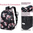 thumbnail image 3 of Mochila escolar para mujer YUANXCMXG mochila floral estilo retro 11,81 x 15,9 x 5,51 pulgadas, 3 of 4