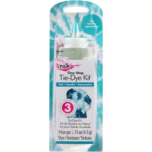 Tulip One-Step Teal Tie-Dye Kit – Single Color Fabric Dye Kit for DIY Tie Dye Projects, Up to 3 Projects