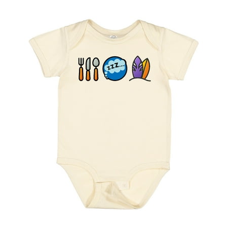 

Inktastic Surfing Eat Sleep Surf Gift Baby Boy or Baby Girl Bodysuit
