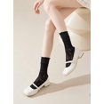 thumbnail image 1 of Lindbes 1pair Solid Color Mid-Calf Socks Suitable For Everyday Wear, 1 of 7