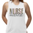 thumbnail image 2 of Anesthetist Nurse Leopard Print Women's Muscle Tank Large White, 2 of 5