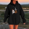 thumbnail image 2 of Halloween Hoodie For Women,Oversized Loose Crewneck Sweatshirts, Long Sleeve Pullover Tops with Cute Pumpkin Ghost, 2 of 4