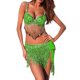 thumbnail image 1 of Gibobby ganchos para faldas con pinzas Borla Mini Wrap Falda Traje Club Falda(Verde, Talla única), 1 of 5