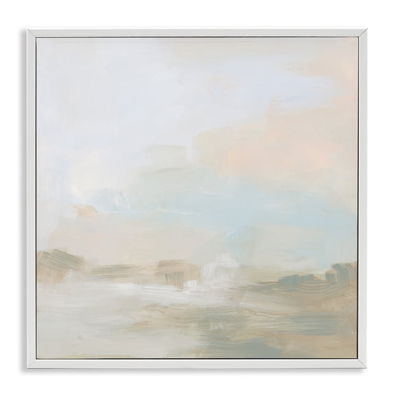 Stupell Industries Contemporary Modern Neutral Landscape Abstract White Framed Giclee Art, 12 x 12, by June Erica Vess