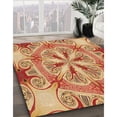 thumbnail image 2 of Ahgly Company Indoor Round Patterned Yellow Orange Area Rugs, 8' Round, 2 of 6