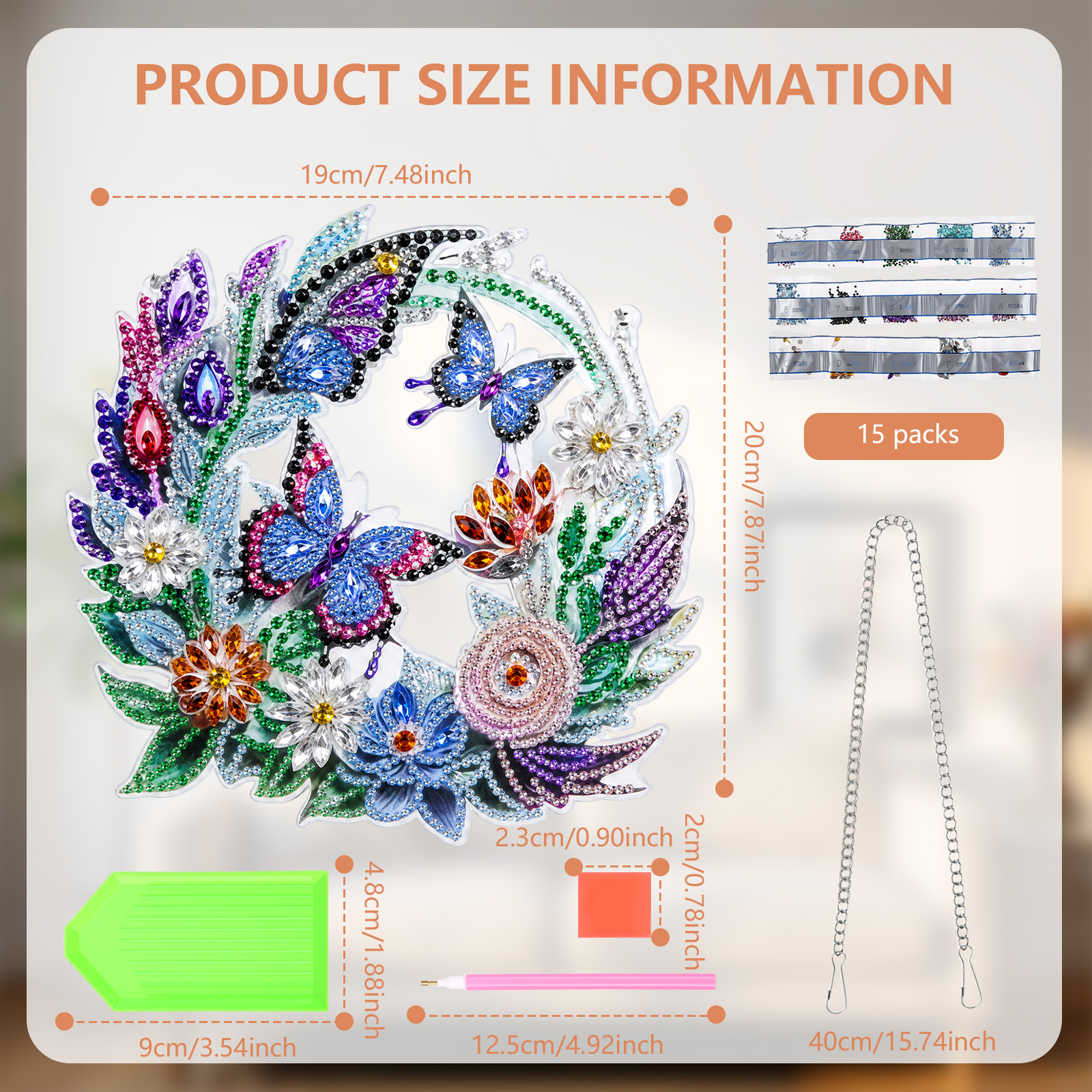 Wekvgz Diamond Art Suncatcher Butterfly photo 3