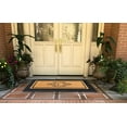 thumbnail image 4 of A1HC Natural Coir and Rubber Black Paisley Hand-Flocked Monogrammed Doormat, 30"x60", Durable Low Profile Heavy Duty Outdoor Front Door Mat, 4 of 5