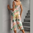 thumbnail image 3 of Mono de verano, mono con estampado floral para mujer, mamelucos con estampado floral de verano, mamelucos largos de pierna ancha para mujer, rendimiento lleno de energía, 3 of 6