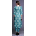thumbnail image 5 of Bimba Printed Straight Kurtis For Women 3/4 Sleeve Kurta Summer Tunic Dress, 5 of 6