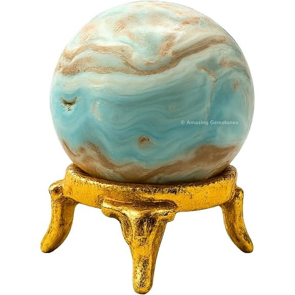 Caribbean Calcite Crystal Ball Sphere 1.5" Inches