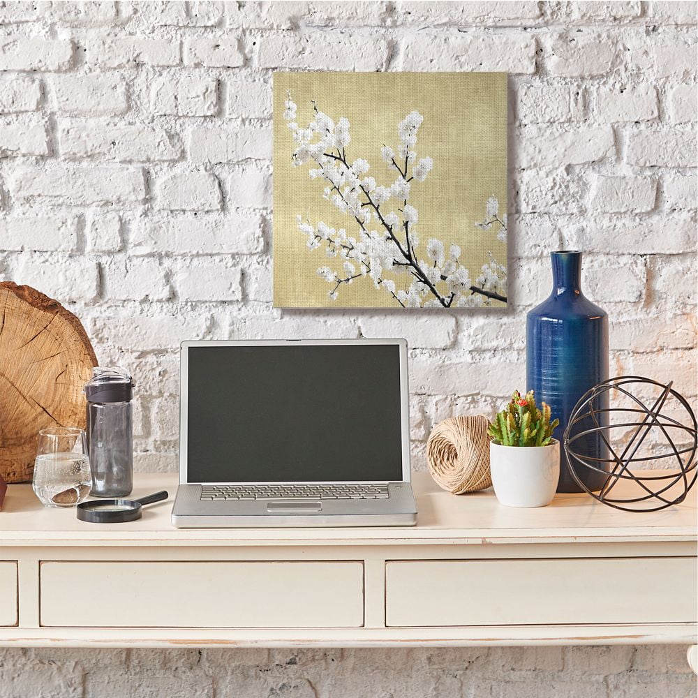Stupell Industries Cherry Blossom Branches over Neutral Tan Designed by Kate Bennett