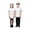White, variant on Playtopia Big‑Kids Outfits White Chef Costume 2‑Piece Dress‑Up Set, Polyester Role‑Play Outfit With Top And Matching Hat For Boys And Girls, Size M‑XL