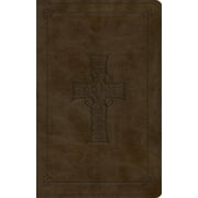 Large Print Value Thinline Bible-ESV-Cross Design, (Hardcover)