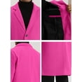 thumbnail image 6 of INSPIRE CHIC Men's Coat Notched Lapel Single Breasted Mid-Weight Long Sleeve Coat 2XL Rose Red, 6 of 7