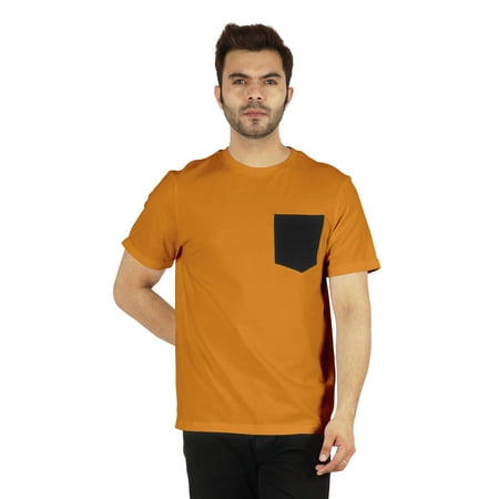 Inkmeso SolidComfortable Cotton T-Shirt ForMens Classic-Fit Short Sleeve Lightweight Shirt W/ Patch Pocket