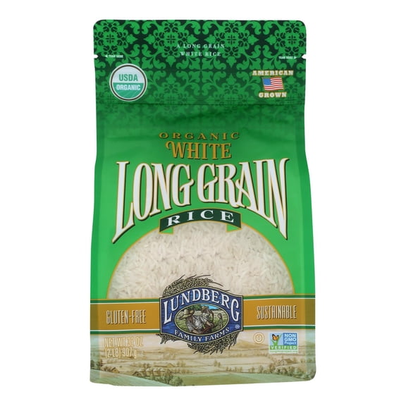 Lundberg Family Farms Organic White Organic Long Grain Rice - Case Of 6 - 2 Lb.