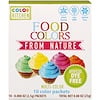 ColorKitchen , Colorants Alimentaires Nature, Multicolores, 10 Sachets, 0,088 oz (2,5 g) Chacun