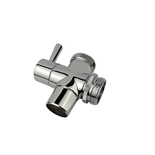 All Brass Faucet Diverter Valve With Aerator Sink To Garden Hose Adapter For Bathroom Kitchen Connection Portable Washing Machine Dishwasher G1 23 4 Chrome Com Garden Hose Diverter Faucet Adapter, How To Connect A Garden Hose Bathroom Sink Faucet
