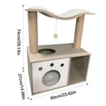 thumbnail image 4 of Cat Litter Box Enclosure Furniture,Indoor Pet Side Table for Cats of 30 pounds, 4 of 6
