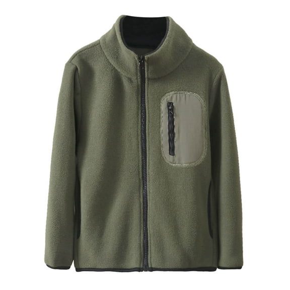 Gyexs Big Girls Jacket Zip Up Sweaters Fashion Outerwear Winter Coat Kids Clothes (#01 Dark Green, 11-12 Years)