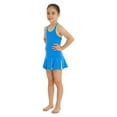 thumbnail image 5 of YEAHDOR Kids Girls Sports Suit Outfit Dress with Shorts Gym Running Sportswear,Sizes 6-14 Blue 12, 5 of 7