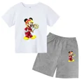 thumbnail image 3 of Conjunto de 2 piezas de camiseta y pantalones cortos de marca Disney de manga corta de verano para niños y niñas, conjuntos de moda para bebés de 2 a 12 años, 3 of 5