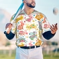 thumbnail image 5 of KLL Boho Bunny for Men's Baseball Shirts,Short Sleeve Casual Shirts Button Down Shirt for Men Beach Summer Wedding Shirt-3X-Large, 5 of 7