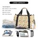 thumbnail image 5 of Fotbe Cartoon Shiba Inu Dog Bolsa de Viaje con Estampado, Bolsa de Fin de Semana para Mujer con Compartimento para Zapatos, Bolsa de Gimnasio con Bolsillo Húmedo, 5 of 7