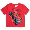 thumbnail image 2 of Marvel Spider-Man Boys 3-Piece Set - Short Sleeve T-Shirt, Tank Top, & Shorts 3-Pack Bundle Set for Kids (Sizes 4-8), 2 of 7