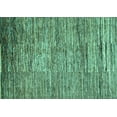 thumbnail image 1 of Ahgly Company Machine Washable Indoor Rectangle Abstract Turquoise Blue Modern Area Rugs, 2' x 5', 1 of 4