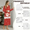 thumbnail image 6 of Tutolipy Christmas Nightgowns for Women Long Sleeve Loungewear Santa Claus Elk Printed V Neck Nightshirts Full Length Sleep Dress for Fall Winter, S, 6 of 7
