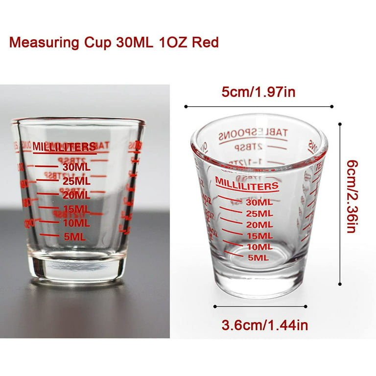 250ml Glass Measuring Cup Shot Glass Measuring Cup Kitchen Graduated Cup  Measuring Cup with Lid Espresso Measuring Glass Liquid Storage Jar with  Scale