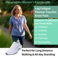 thumbnail image 4 of AOV Women's Arch Support Walking Shoes - Breathable Orthotic Sneakers for Plantar Fasciitis Pain Relief WhiteGray US Size 11, 4 of 4
