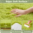 thumbnail image 5 of KIXINWA Green Round Rug for Girls Bedroom, Fluffy Circle Rug for Kids Room, 4x4 Feet Fuzzy Circular Rug, Soft Plush Area Rug for Bedroom, Non Slip Shaggy Living Room Rug, 5 of 6