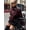 Burgundy, variant on Women's Black Faux Leather Jacket, High Collar Loose Fit Long Sleeve Casual Outerwear for Fall