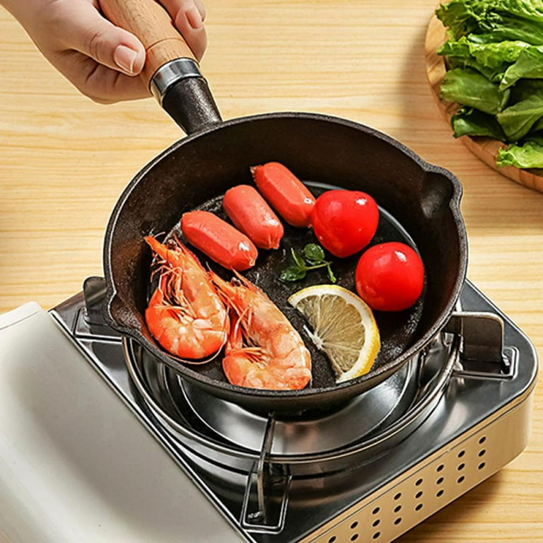 Kitchen Iron Small Egg Pan Grill Safe Cooking Pans Iron Cookware with  Drip-Spouts Handle Mini Kitchen Cookware Chef's Pans