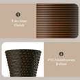 thumbnail image 5 of 39" Tall Floor Vase, Two-tone Hand Woven Rattan Finish, Large Flower Decorative Vase, 5 of 9