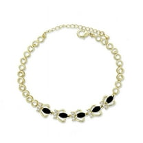 Kaash Customs 14k Gold Plated Anklet Bracelet with Adjustable Size For Women's Crown Anklet Gif For Her Fashion Jewelry Holiday Gifts