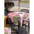 thumbnail image 5 of Outdoor Tablecloth with Umbrella Hole for Patio/Picnic/Party/Camping, Summer Flamingo Waterproof Table Cloth Square Cover Washable, Tropical Plants Botanical Floral Pink Plaid (54"x 54"), 5 of 8