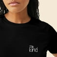 thumbnail image 5 of Dalix Be Kind Embroidered Cotton Relaxed Fit Short Sleeve Crewneck Tee Shirt Women in Black L Large, 5 of 5